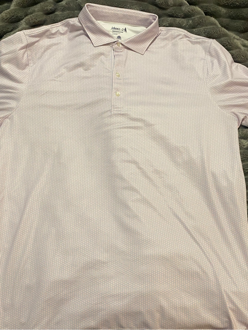 johnnie-O Men's Pale Pink Performance Polo